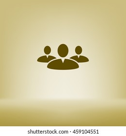 Add new user account flat icon for apps. Vector illustration