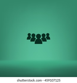 Add new user account flat icon for apps. Vector illustration