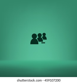 Add new user account flat icon for apps. Vector illustration