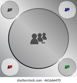Add new user account flat icon for apps. Vector illustration