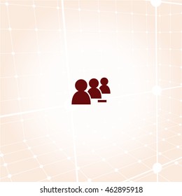 Add new user account flat icon for apps. Vector illustration