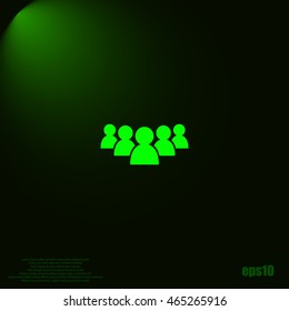 Add new user account flat icon for apps. Vector illustration