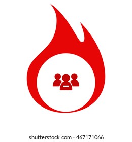 Add new user account flat icon for apps. Vector illustration