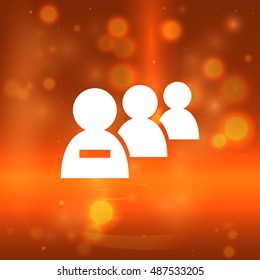 Add new user account flat icon for apps. Vector illustration