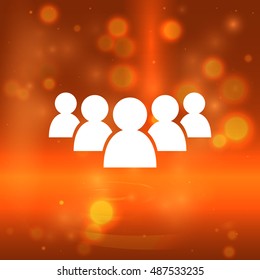 Add new user account flat icon for apps. Vector illustration