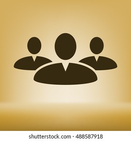 Add new user account flat icon for apps. Vector illustration