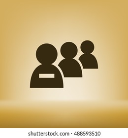 Add new user account flat icon for apps. Vector illustration