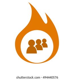 Add new user account flat icon for apps. Vector illustration