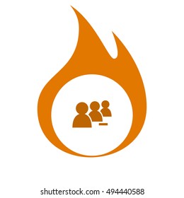 Add new user account flat icon for apps. Vector illustration