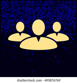 Add new user account flat icon for apps. Vector illustration