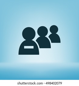 Add new user account flat icon for apps. Vector illustration