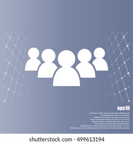 Add new user account flat icon for apps. Vector illustration