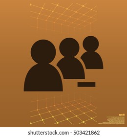 Add new user account flat icon for apps. Vector illustration
