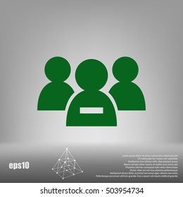 Add new user account flat icon for apps. Vector illustration