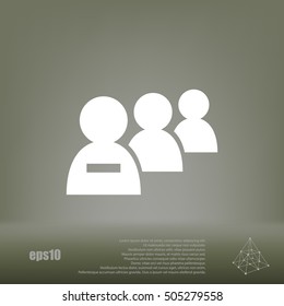 Add new user account flat icon for apps. Vector illustration