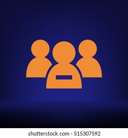 Add new user account flat icon for apps. Vector illustration