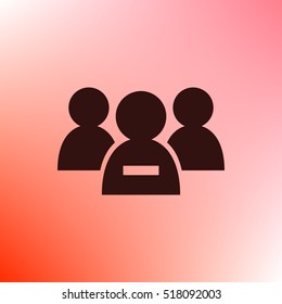 Add new user account flat icon for apps. Vector illustration