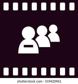 Add new user account flat icon for apps. Vector illustration