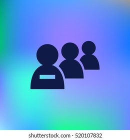 Add new user account flat icon for apps. Vector illustration