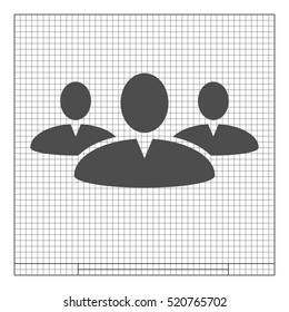 Add new user account flat icon for apps. Vector illustration