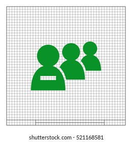 Add new user account flat icon for apps. Vector illustration