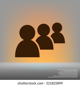 Add new user account flat icon for apps. Vector illustration