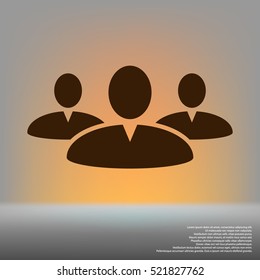 Add new user account flat icon for apps. Vector illustration