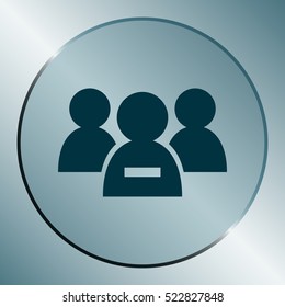Add new user account flat icon for apps. Vector illustration