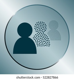 Add new user account flat icon for apps. Vector illustration