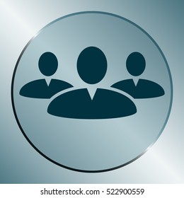 Add new user account flat icon for apps. Vector illustration
