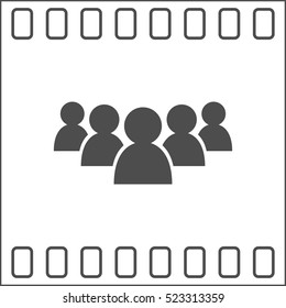 Add new user account flat icon for apps. Vector illustration