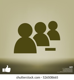 Add new user account flat icon for apps. Vector illustration