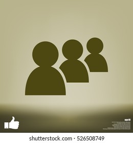 Add new user account flat icon for apps. Vector illustration