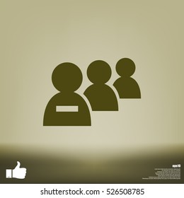 Add new user account flat icon for apps. Vector illustration