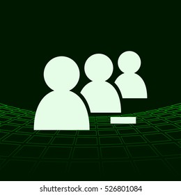 Add new user account flat icon for apps. Vector illustration