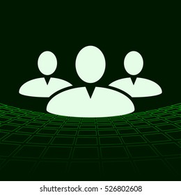Add new user account flat icon for apps. Vector illustration