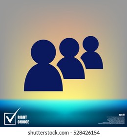 Add new user account flat icon for apps. Vector illustration