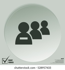 Add new user account flat icon for apps. Vector illustration