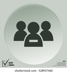 Add new user account flat icon for apps. Vector illustration