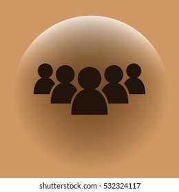 Add new user account flat icon for apps. Vector illustration