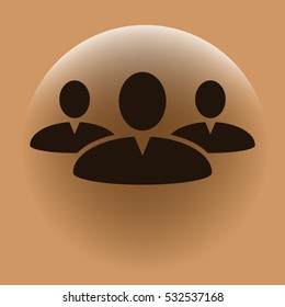 Add new user account flat icon for apps. Vector illustration