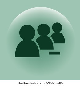 Add new user account flat icon for apps. Vector illustration
