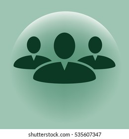Add new user account flat icon for apps. Vector illustration