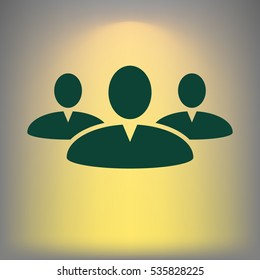 Add new user account flat icon for apps. Vector illustration