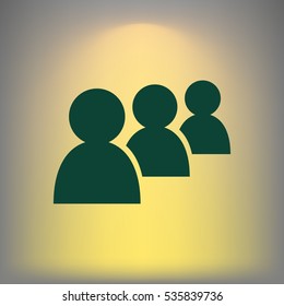 Add new user account flat icon for apps. Vector illustration