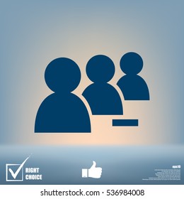 Add new user account flat icon for apps. Vector illustration