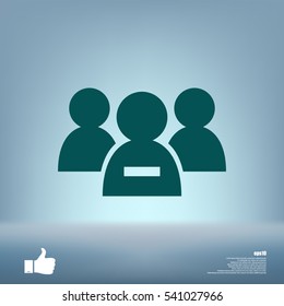 Add new user account flat icon for apps. Vector illustration