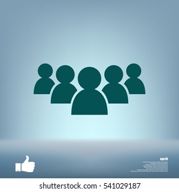 Add new user account flat icon for apps. Vector illustration