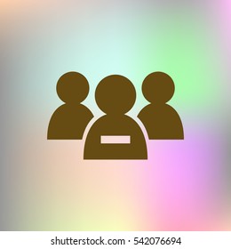 Add new user account flat icon for apps. Vector illustration