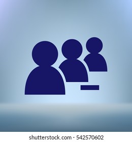 Add new user account flat icon for apps. Vector illustration